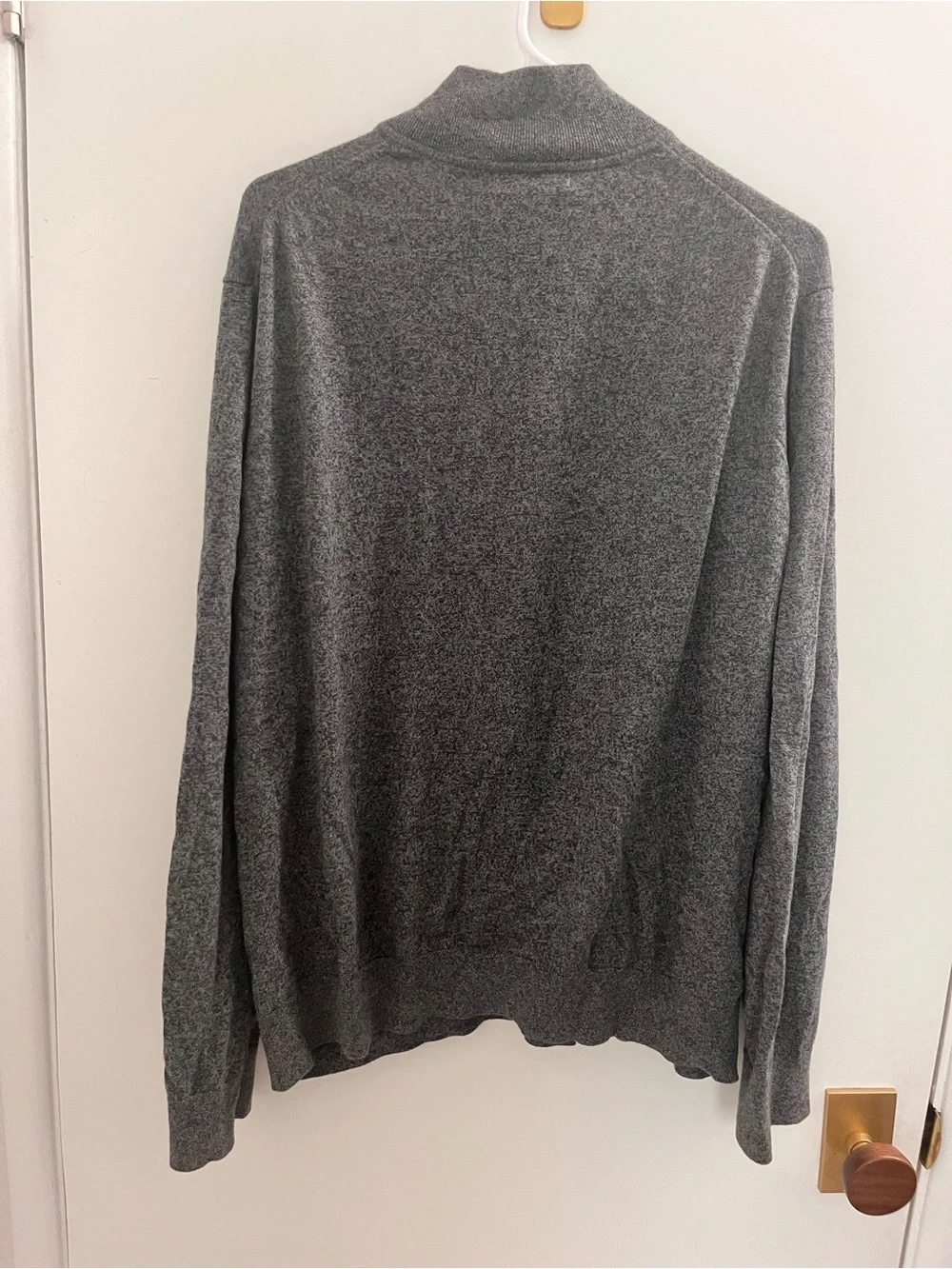 Banana Republic Men's Dark Gray Half-Zip Pima Cotton Cashmere Sweater